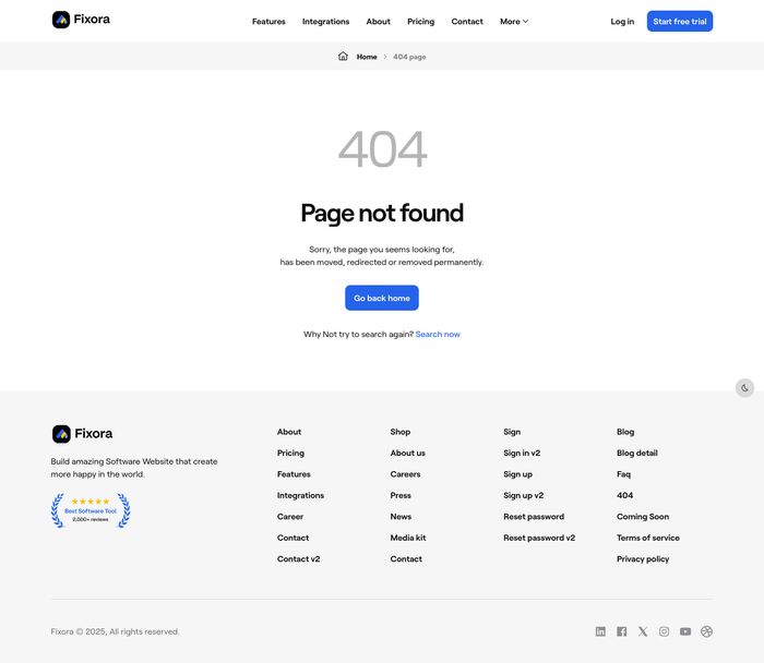 404 page