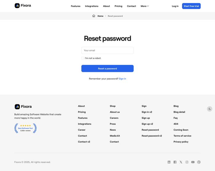 Reset password v2